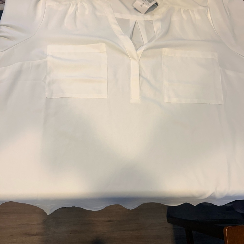 Torrid Classic White Blouse